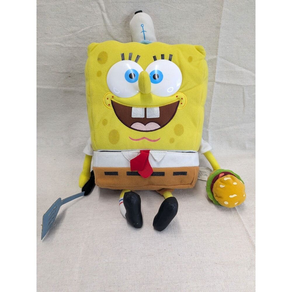 SpongeBob Krusty Krab Cook Plush Burger Spatula Nickelodeon Viacom 2000